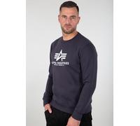 Sweatshirt ALPHA INDUSTRIES "Basic Sweater", Herren, Gr. 3XL, blau (navy), angeraute Sweatware, Obermaterial: 80% Baumwolle, 20% Polyester, bedruckt, normal normal, Rundhals, Rippbündchen, Sweatshirts