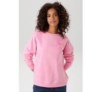 Sweatshirt ANISTON CASUAL, Damen, Gr. 36, rosa (rosa, pink), angeraute Sweatware, Obermaterial: 80% Baumwolle, 20% Polyester, bedruckt, beschichtet, lässig geschnitten hüftbedeckend, Rundhals, Rippbün