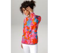 Sweatshirt ANISTON CASUAL, Damen, Gr. 38, bunt (rosa, pink, orange, türkis, wollweiß, bedruckt), Single Jersey, Obermaterial: 95% Baumwolle, 5% Elasthan, bedruckt, geblümt, figurumspielend hüftbedecke