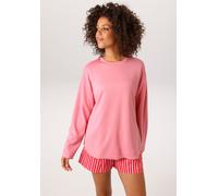 Sweatshirt ANISTON CASUAL, Damen, Gr. 48, rosa, Jersey, Obermaterial: 49% Modal, 46% Polyester, 5% Elasthan, unifarben, lässig geschnitten Po-bedeckend, Rundhals, Sweatshirts Sweatshirt, in trendiger