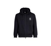 Armani Exchange Herren Icon Project, Emboidered Logo, Full Zip Kapuzenpullover, Deep Navy, L EU