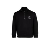 Sweatshirt ARMANI EXCHANGE "Sweatshirt 1er Pack", Herren, Gr. S, schwarz, Obermaterial: 79% Baumwolle CO. 17% Polyester PES. 4% Elasthan EL., Sweatshirts Sweatshirt (31492354-S) schwarz