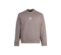 AX ARMANI EXCHANGE Herren Sweatshirt - Pullover, Rundhals, Logo, Baumwoll-Mix Beige 2XL