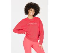 Sweatshirt ATHLECIA "Atkins", Damen, Gr. 46, rot, rot, 65% Polyester, 35% Baumwolle, meliert, unifarben, normal, Rundhals, Sweatshirts Sweatshirt, aus weichem und komfortablem Material (40378056-46) r