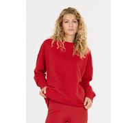 Sweatshirt ATHLECIA "Breslin", Damen, Gr. 42, rot, 100% Baumwolle, bestickt, normal, Rundhals, Sweatshirts Sweatshirt, mit extraweichem Peach-Finish (34893733-42) rot