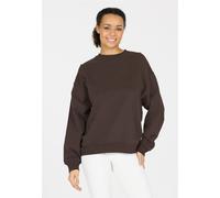 Sweatshirt ATHLECIA "Cabell", Damen, Gr. 44, braun, 100% Baumwolle, bedruckt, lang, Rundhals, Sweatshirts Sweatshirt, mit superweichem Tragegefühl (60419065-44) braun