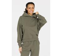 Sweatshirt ATHLECIA "Carmen", Damen, Gr. 38, dunkelgrün, 65% Polyester, 35% Baumwolle, meliert, normal, ohne Ausschnitt, Sweatshirts Sweatshirt, mit Cotton-Touch (57929342-38) dunkelgrün
