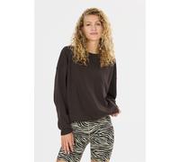 Sweatshirt ATHLECIA "Crecy", Damen, Gr. 36, braun, 50% Baumwolle, 48% Polyester, 2% Elasthan, unifarben, normal, Rundhals, Sweatshirts Sweatshirt, aus super weichem Material (38024559-36) braun