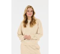 Sweatshirt ATHLECIA "Crecy", Damen, Gr. 36, sand, 50% Baumwolle, 48% Polyester, 2% Elasthan, unifarben, normal, Rundhals, Sweatshirts Sweatshirt, aus super weichem Material (34887401-36) sand