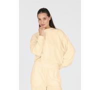 Sweatshirt ATHLECIA "Crecy", Damen, Gr. 38, weiß (sanftes weiß), 50% Baumwolle, 48% Polyester, 2% Elasthan, unifarben, normal, Rundhals, Sweatshirts Sweatshirt, aus super weichem Material (48295727-38