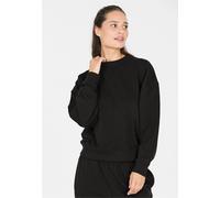 Sweatshirt ATHLECIA "Crecy", Damen, Gr. 46, schwarz, 50% Baumwolle, 48% Polyester, 2% Elasthan, unifarben, normal, Rundhals, Sweatshirts Sweatshirt, aus super weichem Material (61805346-46) schwarz