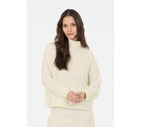 Sweatshirt ATHLECIA "Franye", Damen, Gr. 40, beige (weiß, weiß), 42% Viskose, 5% Elasthan, 53% Polyester, unifarben, normal, ohne Ausschnitt, Sweatshirts Sweatshirt, mit hohem Kragen mit Reißverschlus