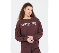 Sweatshirt ATHLECIA "Giannis", Damen, Gr. 36, rot (bordeaux), 65% Polyester, 35% Baumwolle, unifarben, normal, Rundhals, Sweatshirts Sweatshirt, mit atmungsaktivem Design (14251726-36) bordeaux