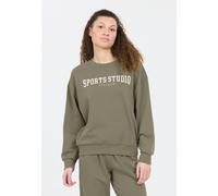 Sweatshirt ATHLECIA "Giannis", Damen, Gr. 40, grün (olivgrün), 65% Polyester, 35% Baumwolle, unifarben, normal, Rundhals, Sweatshirts Sweatshirt, mit atmungsaktivem Design (39711764-40) olivgrün