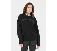 Sweatshirt ATHLECIA "Giannis", Damen, Gr. 44, schwarz, 65% Polyester, 35% Baumwolle, unifarben, normal, Rundhals, Sweatshirts, mit atmungsaktivem Design (31224330-44) schwarz