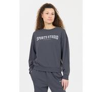 Sweatshirt ATHLECIA "Giannis", Damen, Gr. 46, blau (dunkelblau, denim), 65% Polyester, 35% Baumwolle, unifarben, normal, Rundhals, Sweatshirts Sweatshirt, mit atmungsaktivem Design (44125023-46) dunke