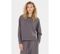 Sweatshirt ATHLECIA "Jacey", Damen, Gr. 34, braun, 51% Polyester, 44% Modal, 5% Elasthan, unifarben, normal, Rundhals, Sweatshirts Sweatshirt, aus extra weichem Material (89386024-34) braun