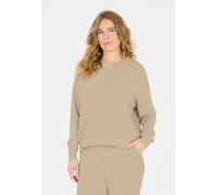 Sweatshirt ATHLECIA "Jacey", Damen, Gr. 34, braun (hellbraun, braun), 51% Polyester, 44% Modal, 5% Elasthan, unifarben, normal, Rundhals, Sweatshirts Sweatshirt, aus extra weichem Material (70608938-3