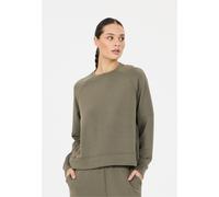 Sweatshirt ATHLECIA "Jacey", Damen, Gr. 38, olivgrün, 51% Polyester, 44% Modal, 5% Elasthan, unifarben, normal, Rundhals, Sweatshirts Sweatshirt, aus extra weichem Material (53486927-38) olivgrün
