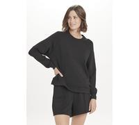 Sweatshirt ATHLECIA "Jacey", Damen, Gr. 40, schwarz, 51% Polyester, 44% Modal, 5% Elasthan, unifarben, normal, Rundhals, Sweatshirts Sweatshirt, aus extra weichem Material (14521431-40) schwarz