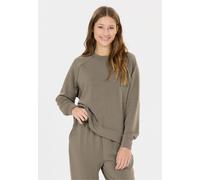 Sweatshirt ATHLECIA "Jacey", Damen, Gr. 46, beige (hellbraun), 51% Polyester, 44% Modal, 5% Elasthan, unifarben, normal, Rundhals, Sweatshirts Sweatshirt, aus extra weichem Material (65583627-46) hell