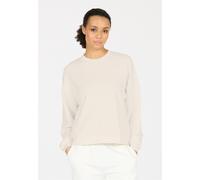 Sweatshirt ATHLECIA "Jillnana", Damen, Gr. 34, sanftes weiß, 51% Polyester, 44% Modal, 5% Elasthan, unifarben, normal, Rundhals, Sweatshirts Sweatshirt, im klassischen Design (26579733-34) sanftes wei