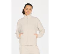 Sweatshirt ATHLECIA "Jillnana", Damen, Gr. 40, grau (beige), 51% Polyester, 44% Modal, 5% Elasthan, unifarben, normal, hoch geschlossener Ausschnitt, Sweatshirts Sweatshirt, mit geräumiger Kängurutasc