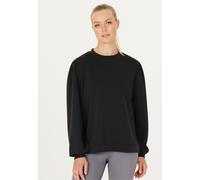 Sweatshirt ATHLECIA "Jillnana", Damen, Gr. 42, schwarz, 51% Polyester, 44% Modal, 5% Elasthan, unifarben, kurz, Rundhals, Sweatshirts Sweatshirt, aus weichem Stoff mit entspannter Passform (69998951-4