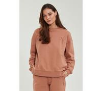 Sweatshirt ATHLECIA "Lia", Damen, Gr. 36, braun, 90% Baumwolle, 10% Polyester, unifarben, normal, Rundhals, Sweatshirts Sweatshirt, im lässigen Oversized-Schnitt (84837843-36) braun