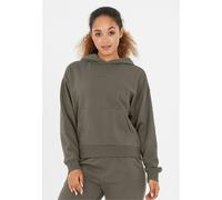 Sweatshirt ATHLECIA "Ruthie", Damen, Gr. 42, grau (anthrazit), 65% Polyester, 35% Baumwolle, unifarben, normal, ohne Ausschnitt, Sweatshirts Sweatshirt, aus superweichem Material (18284337-42) anthraz