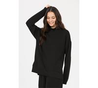 Sweatshirt ATHLECIA "Yunes", Damen, Gr. 46, schwarz, 35% Modal, 59% Polyester, 6% Elasthan, unifarben, normal, hoch geschlossener Ausschnitt, Sweatshirts Sweatshirt, im klassischen Design (37350814-46