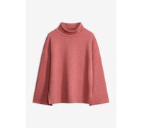 Sweatshirt BONPRIX, Damen, Gr. 40/42 (M), rauchkirsche meliert, Obermaterial: 48% Polyester, 48% Viskose, 4% Elasthan, lässig geschnitten, Sweatshirts Sweatshirt, mit hohem Stehkragen, in Soft-Touch Q