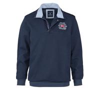 BABISTA Herren Sweatshirt Bellavunto | Pullover mit Umlegekragen, Reißverschluss und Kontrast-Details, elastische Bündchen, Freizeit & Casual, 100% Baumwolle