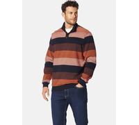 Sweatshirt BABISTA "Sweatshirt FLAGIORESTI", Herren, Gr. XL, orange (orange gestreift), Obermaterial: 100% Baumwolle CO., casual, normal, ohne Ausschnitt, Sweatshirts, aus farbigen Blockstreifen (8829