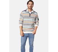 Sweatshirt BABISTA "Sweatshirt KORDUN", Herren, Gr. M, weiß (weiß gestreift), Obermaterial: 100% Baumwolle CO., casual, normal, ohne Ausschnitt, Sweatshirts (79198020-M) weiß gestreift