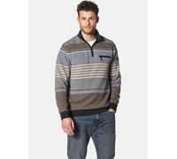 Sweatshirt BABISTA "Sweatshirt STALVIO", Herren, Gr. M, braun (braun gestreift), Obermaterial: 62% Baumwolle CO. 38% Polyester PES., casual, normal, ohne Ausschnitt, Sweatshirts, mit Brusttasche (4566