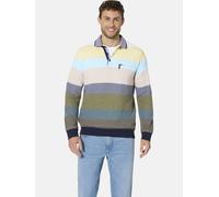 Sweatshirt BABISTA "Sweatshirt TANNICO", Herren, Gr. 3XL, gelb (gelb gestreift), Obermaterial: 62% Baumwolle CO. 38% Polyester COOLMAX PES(Coolmax)., Sweatshirts Sweatshirt (88032330-XXXL) gelb gestre
