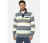 Sweatshirt BABISTA "Sweatshirt TAVETTO", Herren, Gr. 4XL, blau (petrol gestreift), Obermaterial: 100% Baumwolle CO., Sweatshirts Sweatshirt (18575629-4XL) petrol gestreift