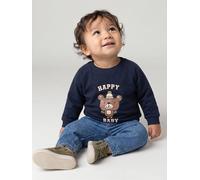 Sweatshirt Baby mit Printmotiv BASIC blau Gr. 71 von Vertbaudet