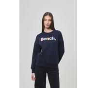 Sweatshirt BENCH. "ELIO_SWEATSHIRT", Damen, Gr. 42, blau (navy), Sweatware, Obermaterial: 60% Baumwolle, 40% Polyester, bedruckt, Rundhals, Rippbündchen, Sweatshirts Sweatshirt (37289713-42) navy