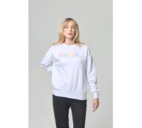 Sweatshirt BENCH. "ELIO_SWEATSHIRT", Damen, Gr. 42, weiß, Sweatware, Obermaterial: 60% Baumwolle, 40% Polyester, bedruckt, Rundhals, Rippbündchen, Sweatshirts Sweatshirt (52811665-42) weiß