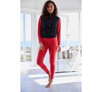 Sweatshirt BENCH. LOUNGEWEAR, Damen, Gr. 36/38, rot (schwarz), Sweatware, Obermaterial: 60% Baumwolle, 40% Polyester, unifarben, lässig geschnitten hüftlang, elastischer Bund, Sweatshirts Sweatshirt,