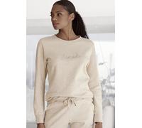 Sweatshirt BENCH. LOUNGEWEAR "-Loungeshirt" Gr. 40/42, beige (beige meliert) Damen Sweatshirts (15113522-40) beige meliert