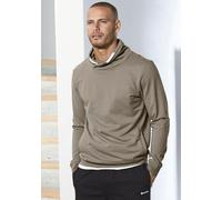 Sweatshirt BENCH. LOUNGEWEAR, Herren, Gr. XXL (60/62), grau (taupe), angeraute Sweatware, Obermaterial: 60% Baumwolle, 40% Polyester, unifarben, bequem normal, Rundhals, angesetztes Bündchen, Sweatshi