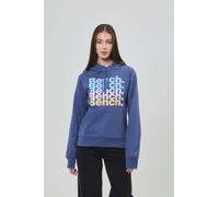 Sweatshirt BENCH. "TRIXE_HOODY", Damen, Gr. 40, blau (dusky blau), Sweatware, Obermaterial: 60% Baumwolle, 40% Polyester, bedruckt, Sweatshirts Sweatshirt (75435103-40)
