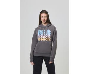 Sweatshirt BENCH. "TRIXE_HOODY", Damen, Gr. 42, schwarz (charcoal), Sweatware, Obermaterial: 60% Baumwolle, 40% Polyester, bedruckt, Sweatshirts Sweatshirt (92105001-42) charcoal