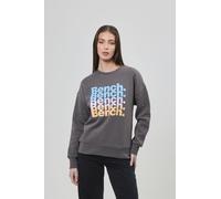 Sweatshirt BENCH. "TRIXE_SWEATSHIRT", Damen, Gr. 40, schwarz (charcoal), Sweatware, Obermaterial: 60% Baumwolle, 40% Polyester, bedruckt, Sweatshirts Sweatshirt (49109825-40)