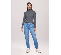 Sweatshirt BETTY BARCLAY "Damen langarm", Damen, Gr. 42, schwarz-weiß (dunkelblau, weiß), Jersey, Obermaterial: 66% Viskose, 30% Polyester, 4% Elasthan, Basic, figurumspielend normal, Sweatshirts Swea