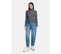Sweatshirt BETTY BARCLAY "Damen langarm", Damen, Gr. 46, dunkelblau, weiß, Jersey, Obermaterial: 66% Viskose, 30% Polyester, 4% Elasthan, Basic, figurumspielend normal, Sweatshirts Sweatshirt (7348085