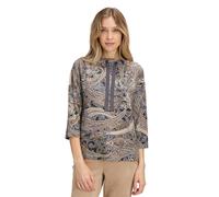 Sweatshirt BETTY BARCLAY "Damen Sweatshirt mit hohem Kragen", Damen, Gr. 36, grau (grau, beige), Steppware, Obermaterial: 72% Viskose, 24% Polyester, 4% Elasthan., gerade normal, Sweatshirts (37350150